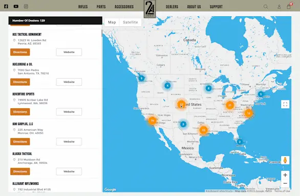 Animated 2A Armament dealer finder