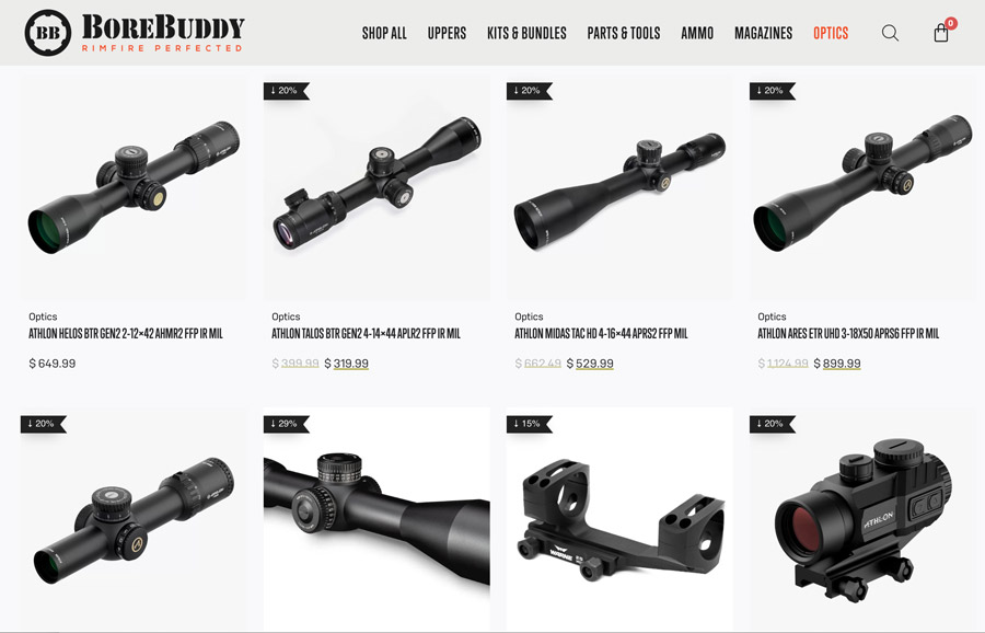 Bore Buddy optics ecommerce collection