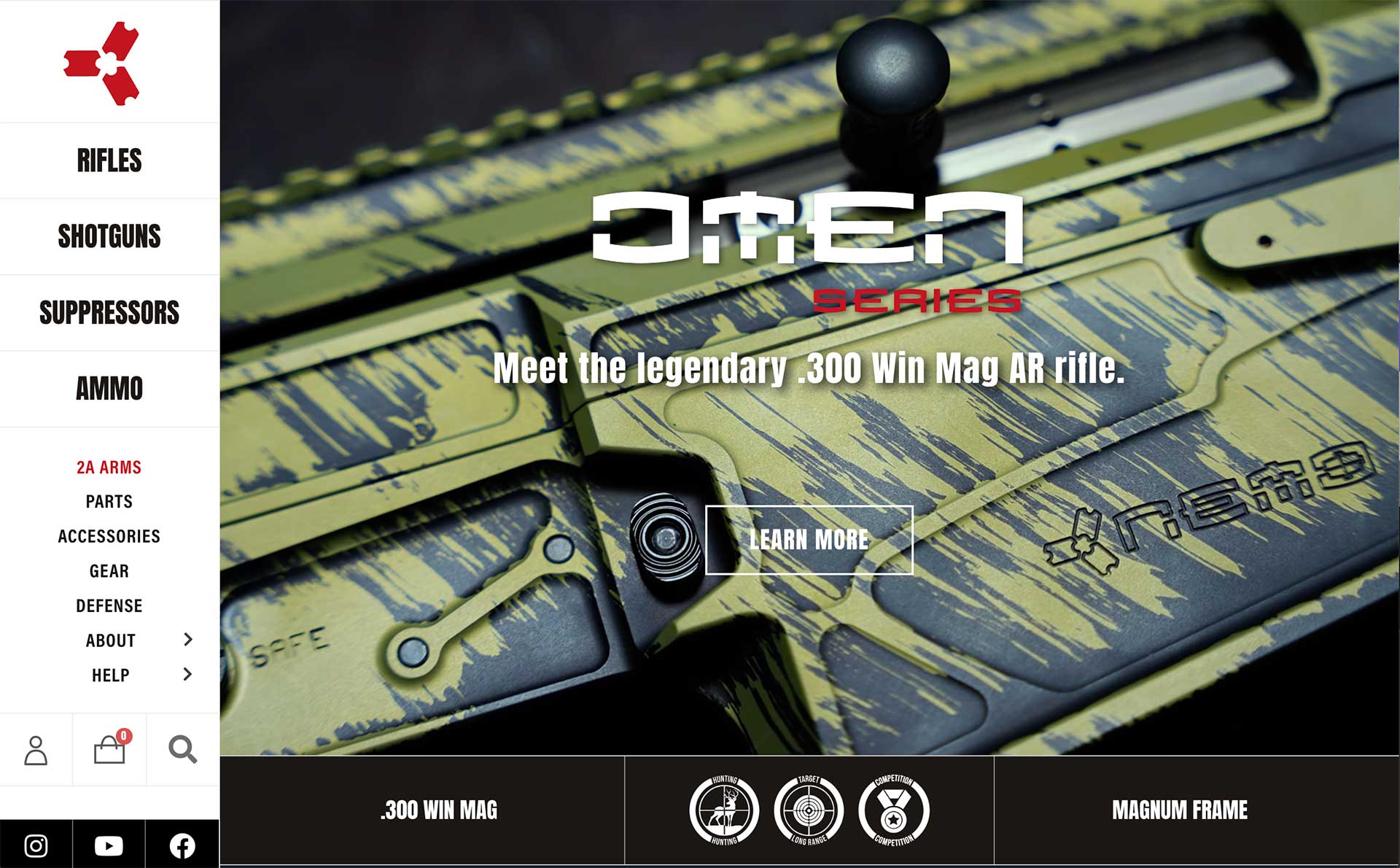 Nemo Arms website case study hero