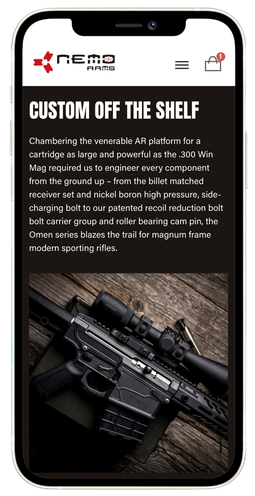 Nemo Arms Omen mobile product page