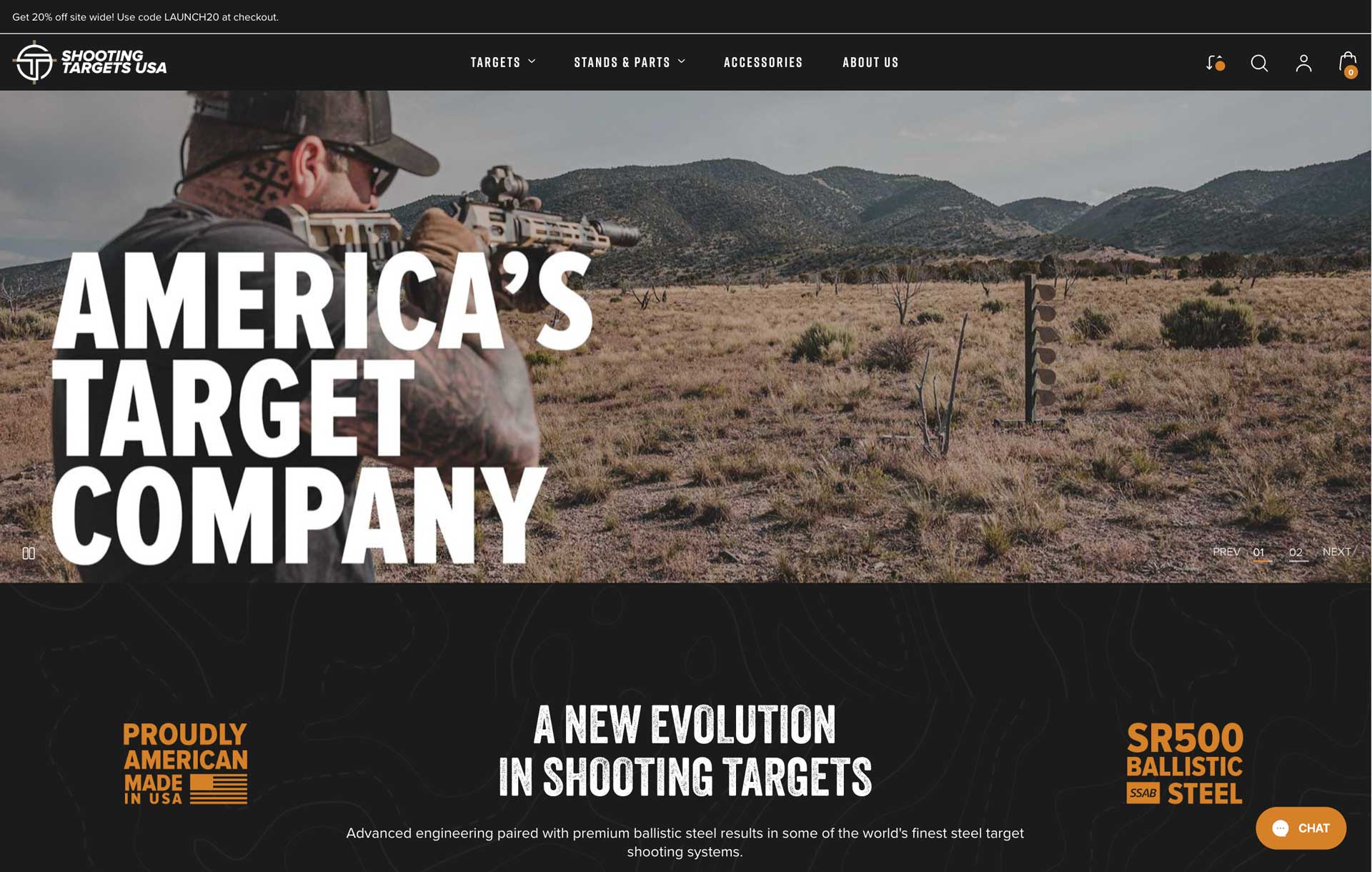 Shooting Targets USA website case study hero